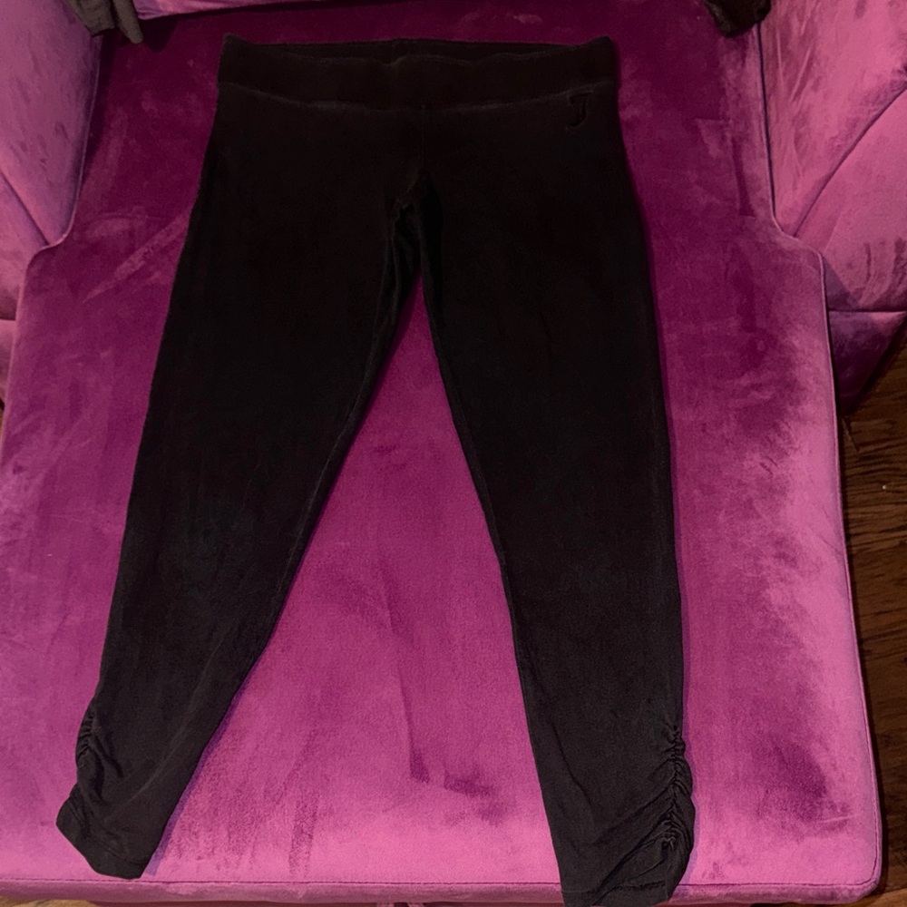 Juicy Couture Black Leggings with Ruched Hem Tights Women’s Pants Size Small - Picture 6 of 11